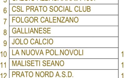 Il Sagginale torna in Prima. Girone con mugellane, pratesi, fiorentine e pistoiesi